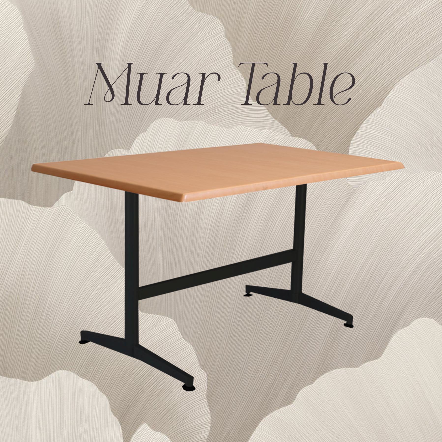 Q1200 2.5X4FT MUAR TABLE WITH "H" LEG
