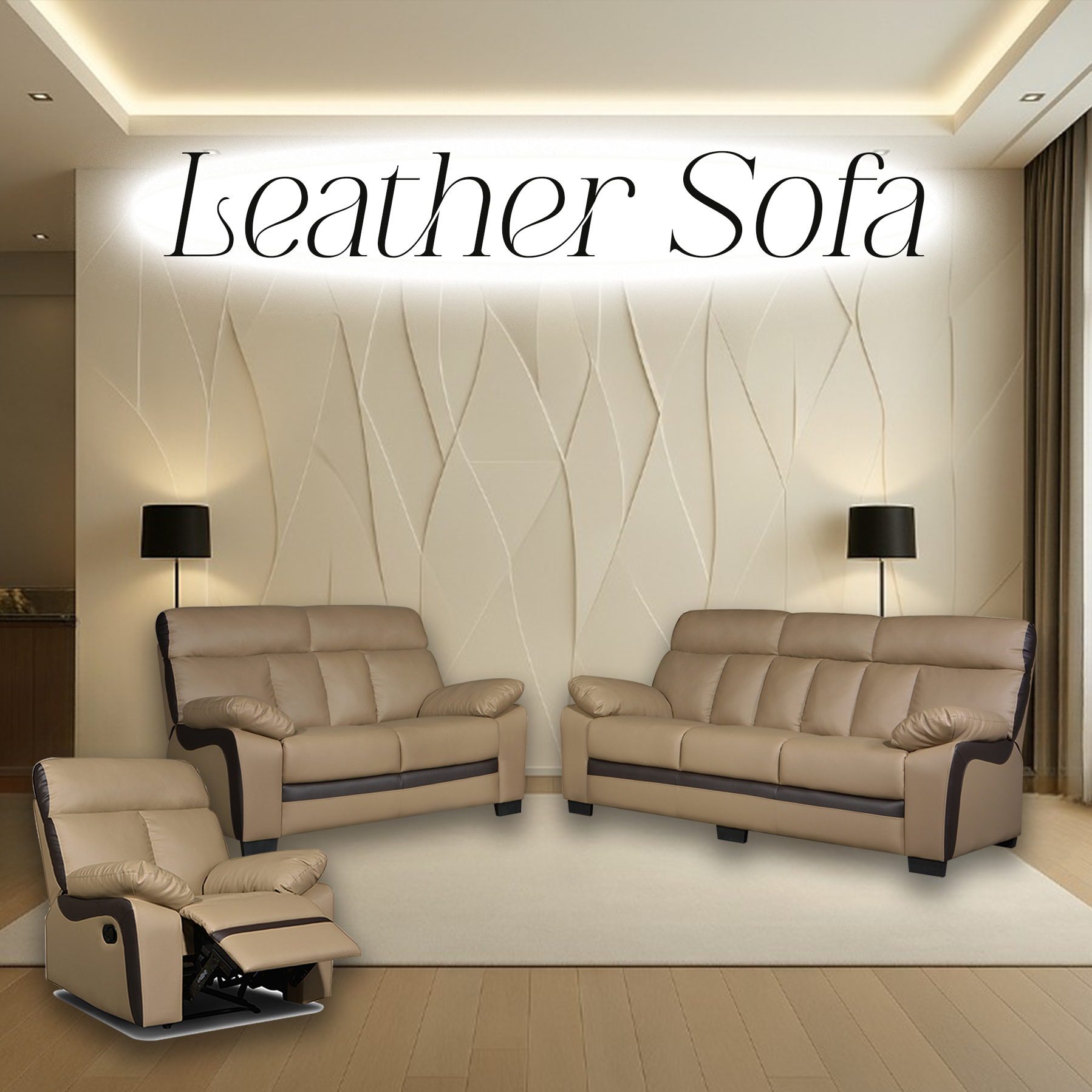 M3190 LEATHER SOFA (1R+2S+3S)