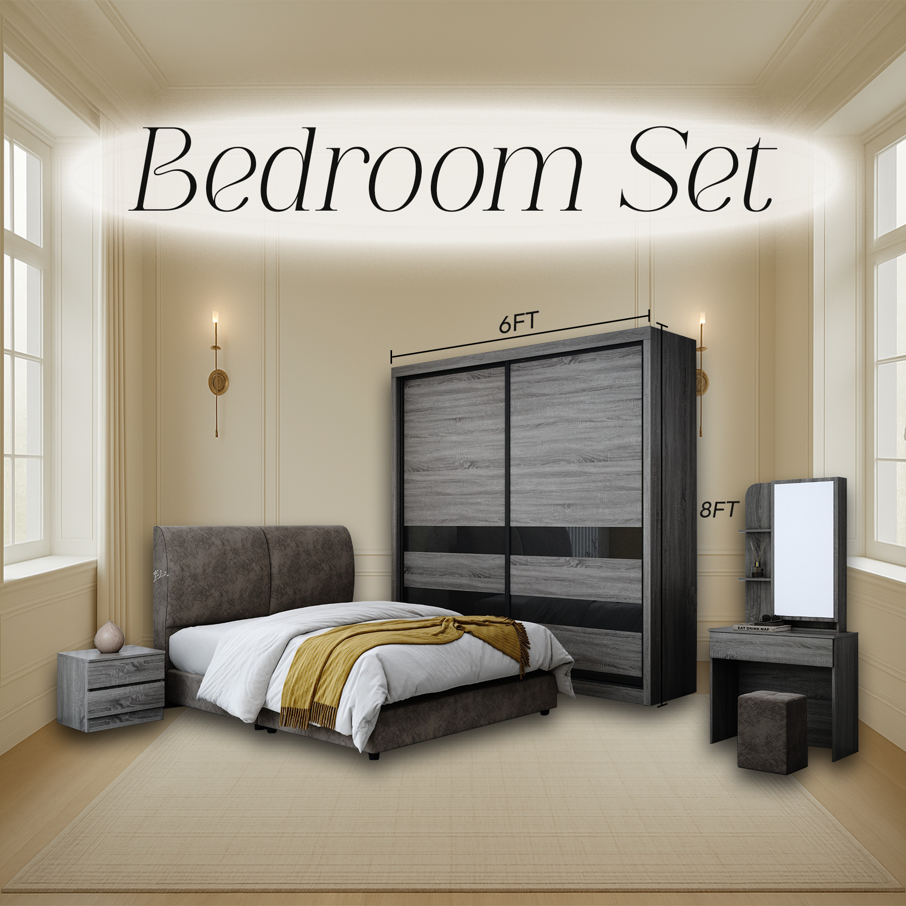 293 6X8FT BEDROOM SET