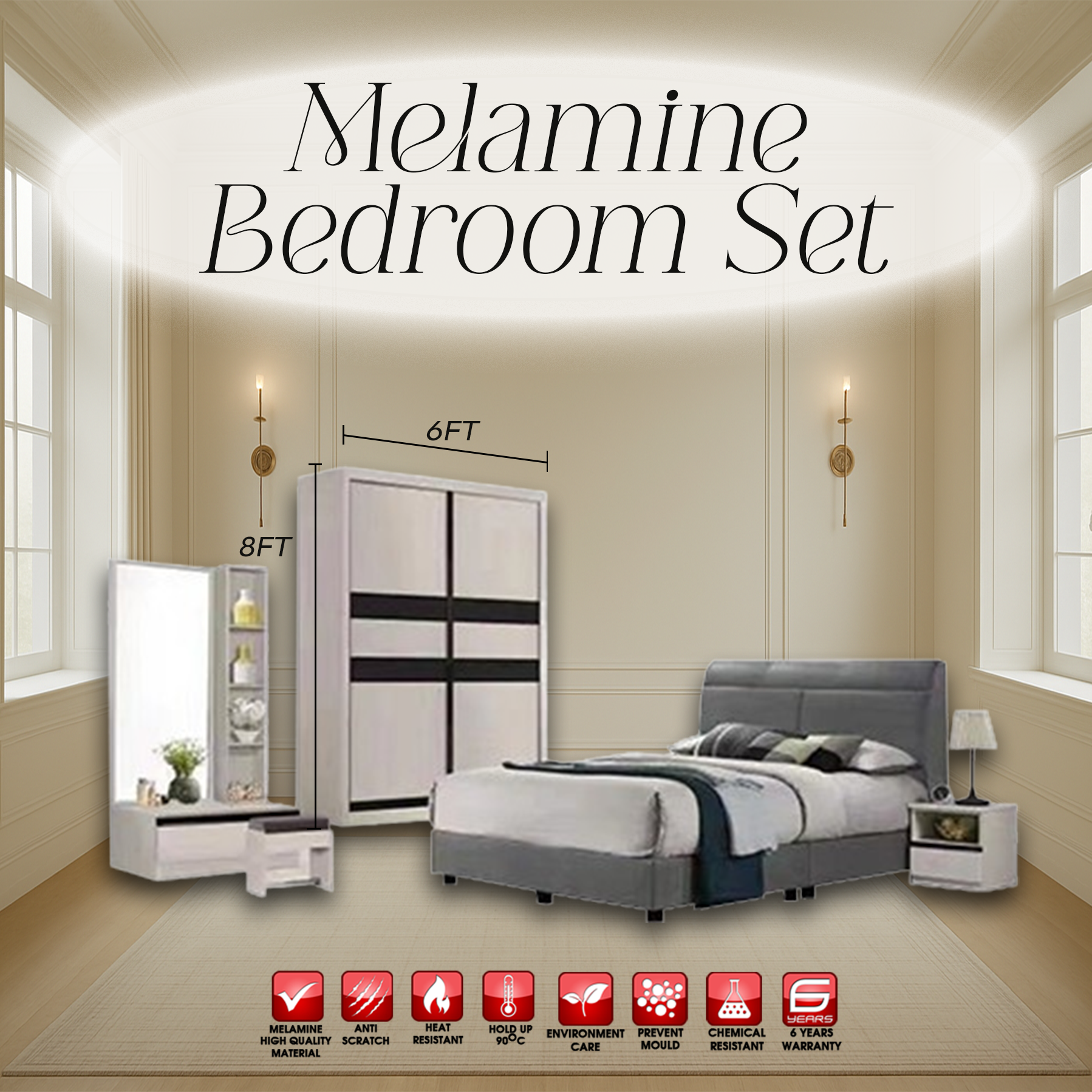AW3811 BEDROOM SET